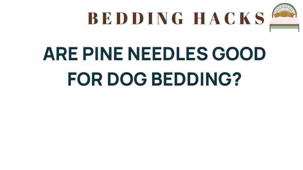 are-pine-needles-good-for-dog-bedding