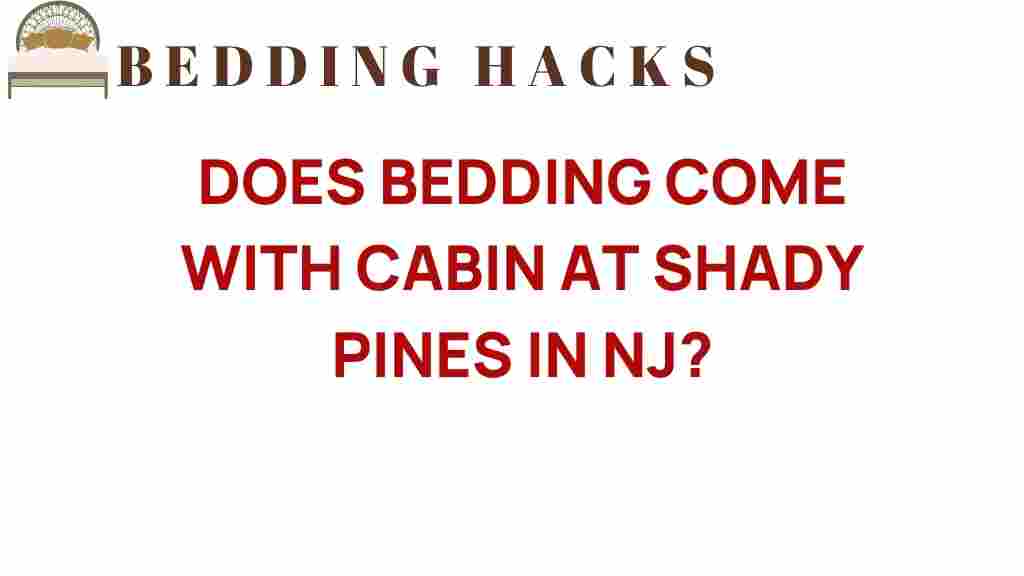 does-bedding-come-with-cabin-at-shady-pines-nj