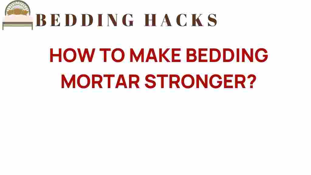 how-to-make-bedding-mortar-stronger